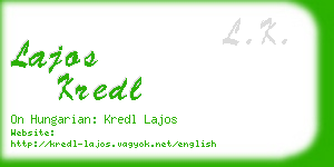 lajos kredl business card